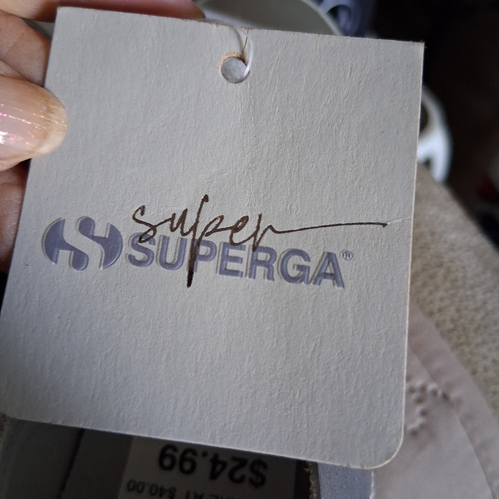 Superga Silver Sneakers, Size 7, NEW - Picture 5 of 7